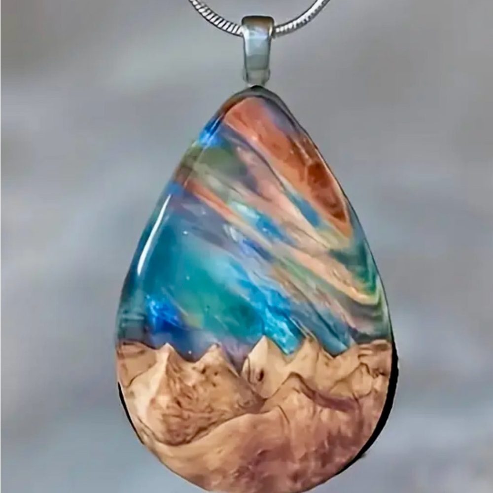 Fashion, Delicate, Elegant, Drop-shaped Natural Scenery Pendant Necklace